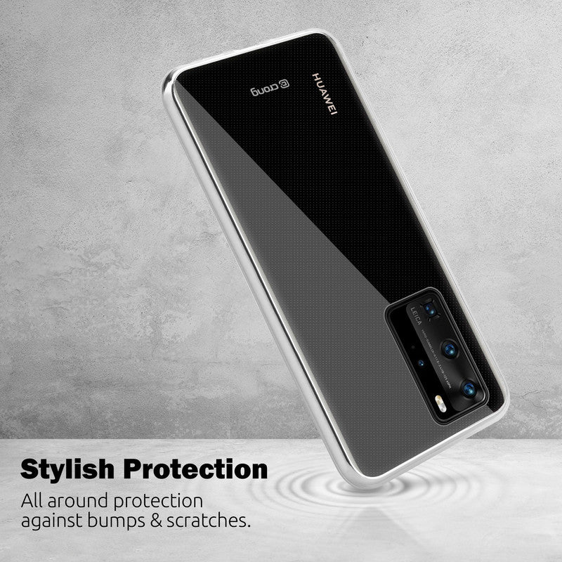 Crong Crystal Slim Cover - Beschermhoes voor Huawei P40 (doorzichtig)