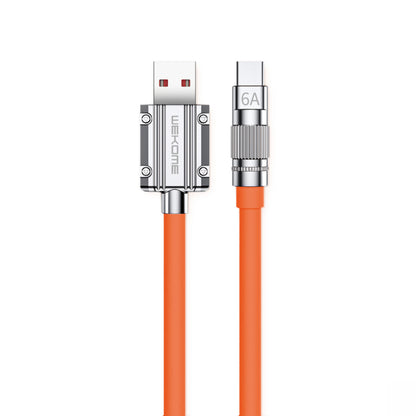WEKOME WDC-186 Wingle-Serie – USB-A-zu-USB-C-Schnellladeverbindungskabel 1 m (Orange)
