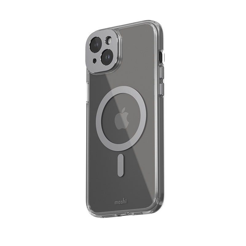 Moshi iGlaze MagSafe - hoesje voor iPhone 15 Plus (meteorietgrijs)