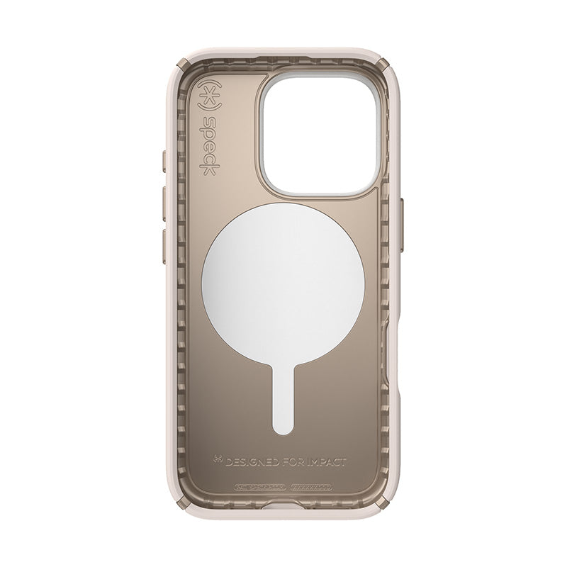 Speck Presidio2 Pro ClickLock &amp; MagSafe - Hoesje voor iPhone 16 Pro (Bleached Bone / Heirloom Gold / Hazel Brown)