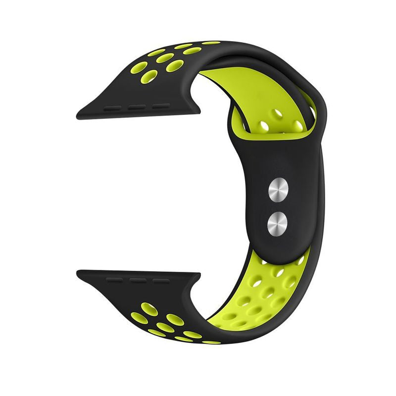 Crong Duo Sport - Band for Apple Watch 38/40/41 mm (Black / Lime)