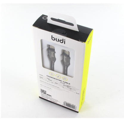 Budi - USB-C-zu-USB-C-Kabel, 2,4 A, 1 m (Schwarz)