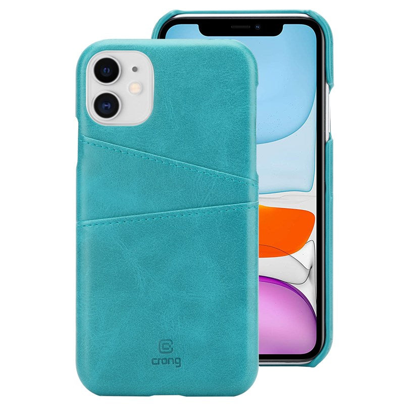 Crong Neat Cover – PU-Lederhülle für iPhone 11 Pro (grün)