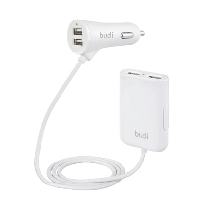 Budi – 4 USB-Autoladegerät (2 USB-Anschlüsse werden für die Rückseite des Autos verwendet)