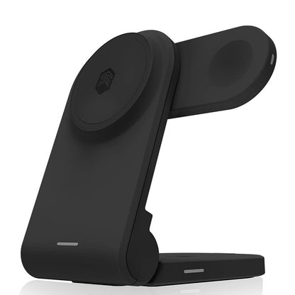 STM ChargeTree MAG – 3-in-1 mobiles kabelloses Ladegerät mit MagSafe (schwarz)