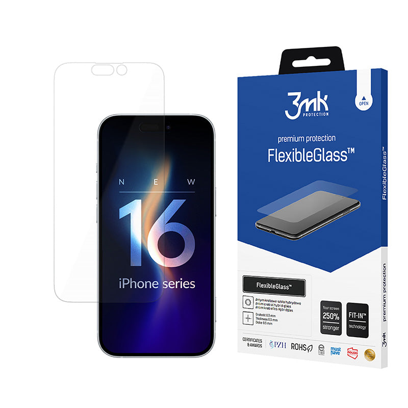 3mk FlexibleGlass - Hybride glas voor iPhone 16