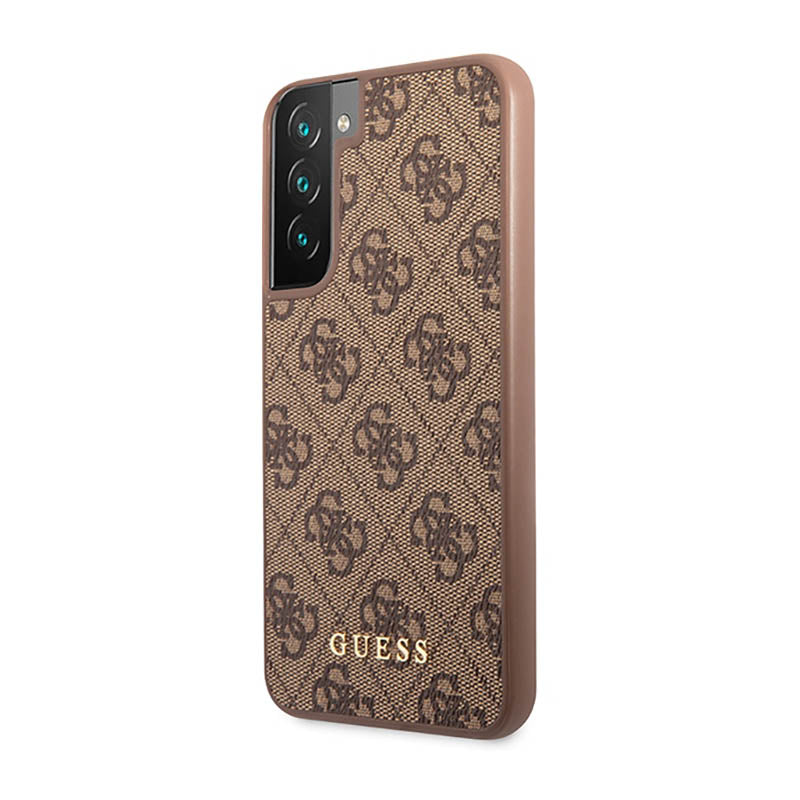 Guess 4G Metal Logo - Case voor Samsung Galaxy S23 (bruin)