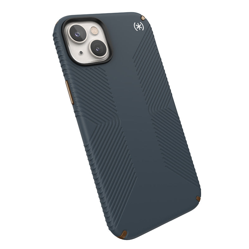 Presidio2 Grip - hoesje voor iPhone 15 Plus / 14 Plus met MICROBAN-coating (houtskool / koel brons / leisteen)