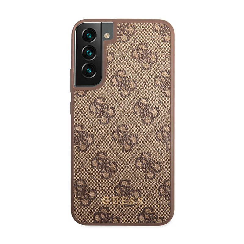 Guess 4G Metal Logo - Case voor Samsung Galaxy S23 (bruin)