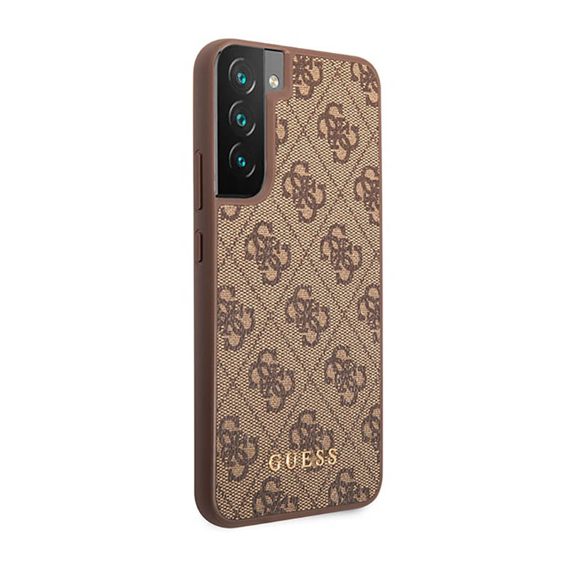 Guess 4G Metal Logo - Case voor Samsung Galaxy S23 (bruin)