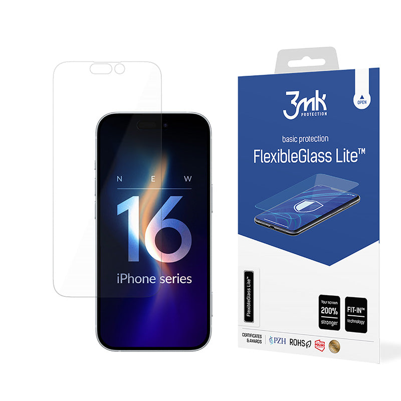 3mk FlexibleGlass Lite - Hybride glas voor iPhone 16