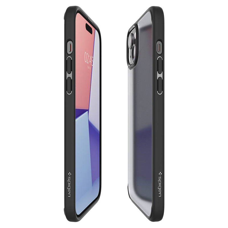 Spigen Ultra Hybrid - Hülle für iPhone 15 (Frost Black)