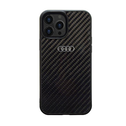 Audi Carbon Fiber - Hülle für iPhone 14 Pro Max (Schwarz)