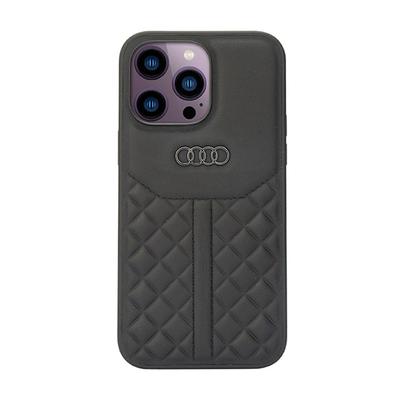 Audi Genuine Leather - Case for iPhone 14 Pro Max (Black)