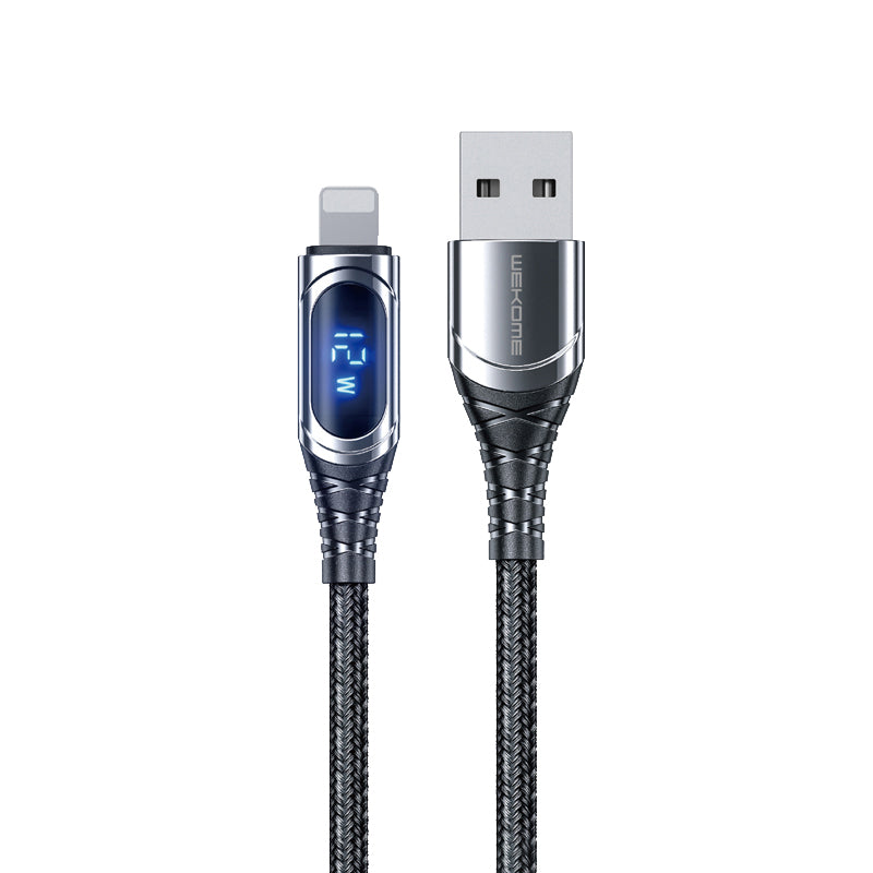 WEKOME WDC-166 Sakin-serie - USB-A naar Lightning 6A snel opladen 1 m aansluitkabel (aanslag)