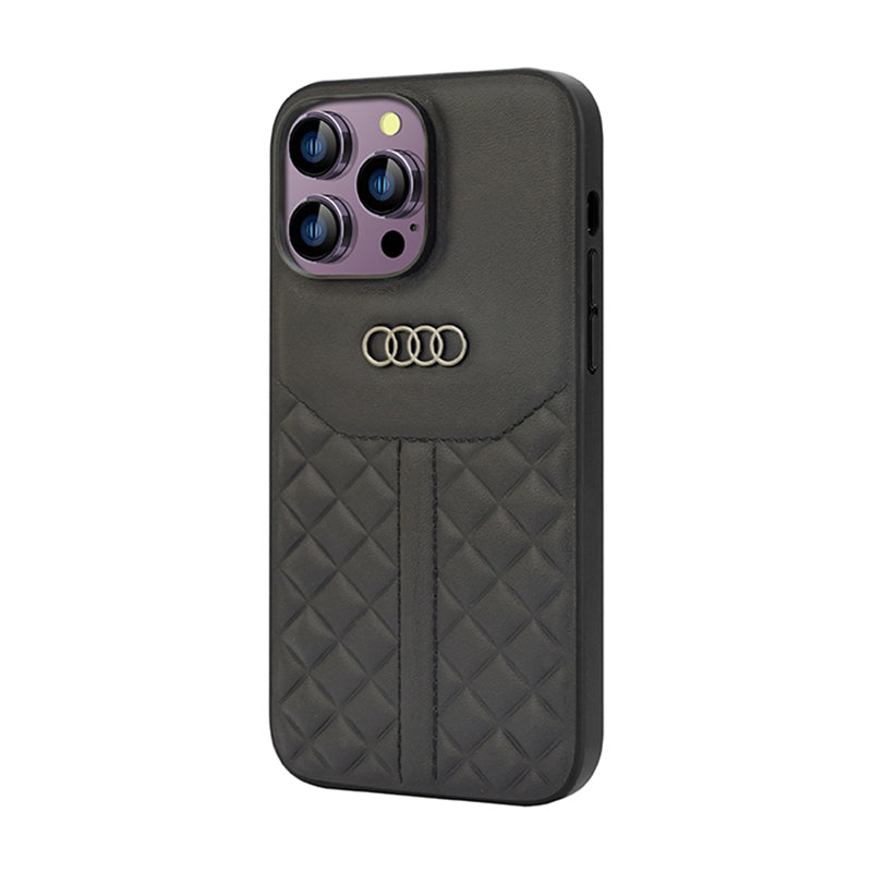 Audi Genuine Leather - Case for iPhone 14 Pro Max (Black)