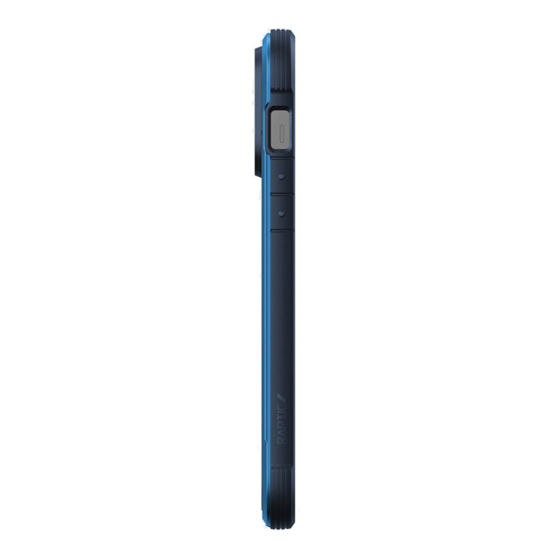 X-Doria Raptic Shield – Aluminiumgehäuse für iPhone 14 Pro Max (sturzgetestet aus 3 m Höhe) (Marineblau)