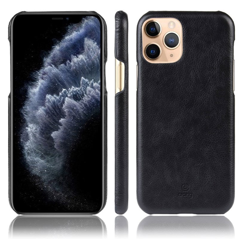 Crong Essential Cover – PU-Lederhülle für iPhone 11 Pro Max (schwarz)