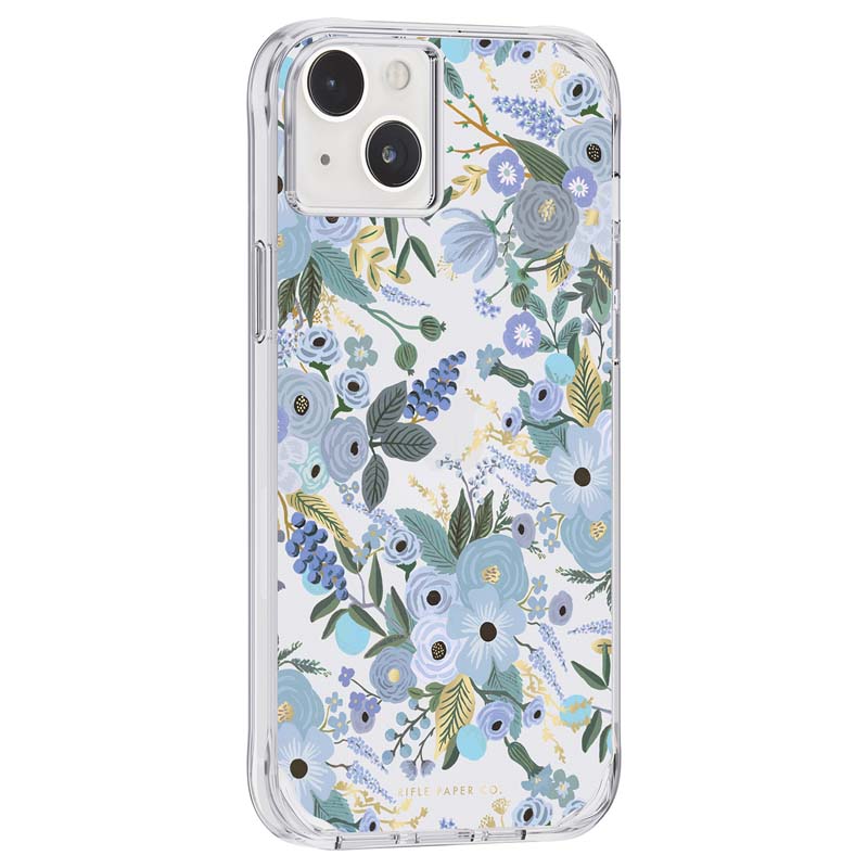 Rifle Paper Clear - Hülle für iPhone 14 Plus (Garden Party Blue)