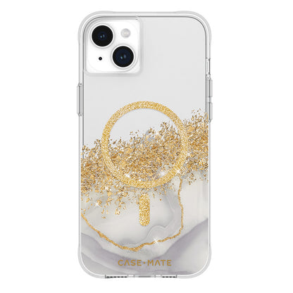 Case-Mate Karat MagSafe - iPhone 15 Plus Hülle mit Golddekor (Marmor)