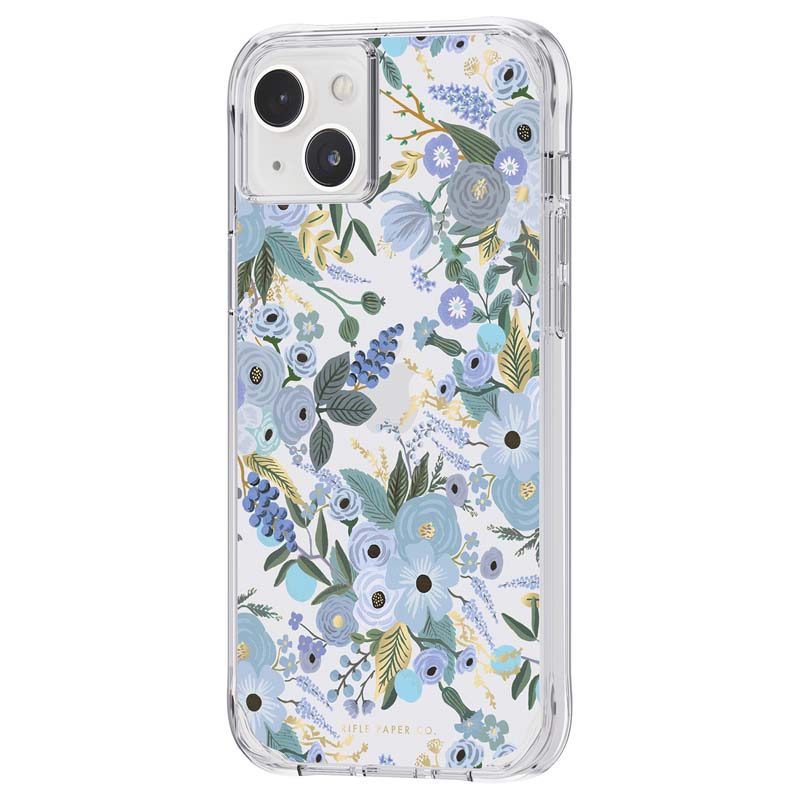 Rifle Paper Clear - Hülle für iPhone 14 Plus (Garden Party Blue)