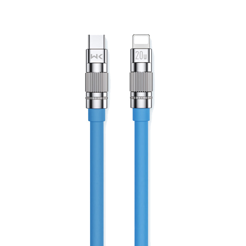 WEKOME WDC-187 Wingle-serie - USB-C naar Lightning Fast Charging PD 20W aansluitkabel 1,2 m (blauw)