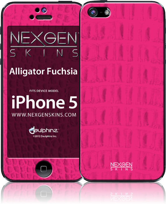 Nexgen-skins met 3D-effect voor iPhone 5/5s/SE (Alligator Fuchsia 3D)