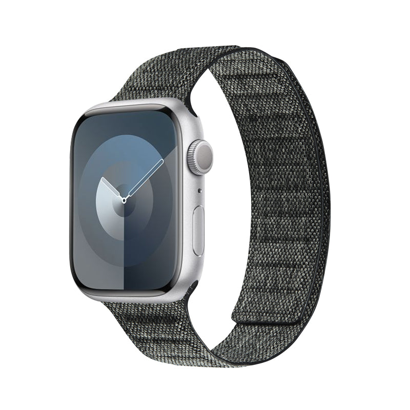 Crong Melange - Magnetarmband für Apple Watch 42/44/45/49 mm (schwarz meliert)