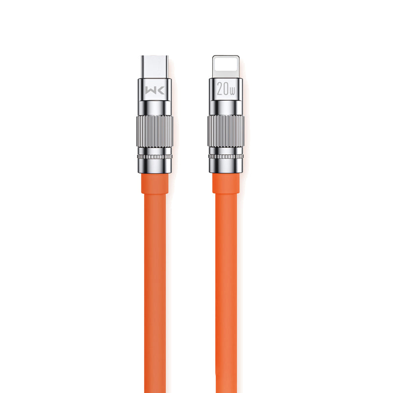 WEKOME WDC-187 Wingle-serie - USB-C naar Lightning Fast Charging PD 20W aansluitkabel 1,2 m (oranje)