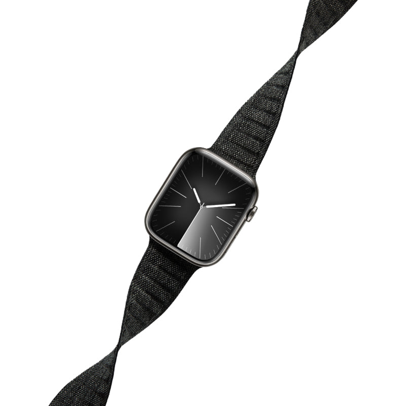 Crong Melange - Magnetarmband für Apple Watch 42/44/45/49 mm (schwarz meliert)