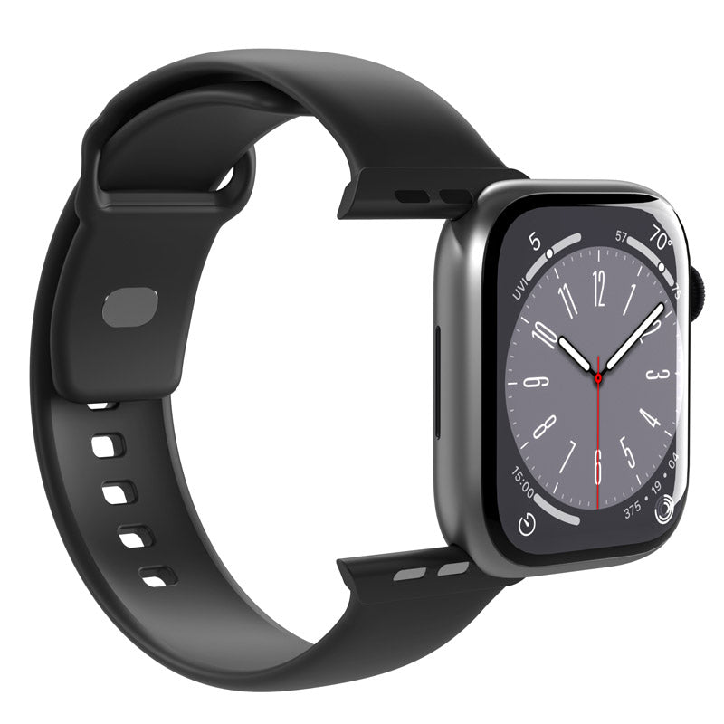 PURO ICON - Elastisches Armband für Apple Watch 38/40/41 mm (S/M &amp; M/L) (Schwarz)