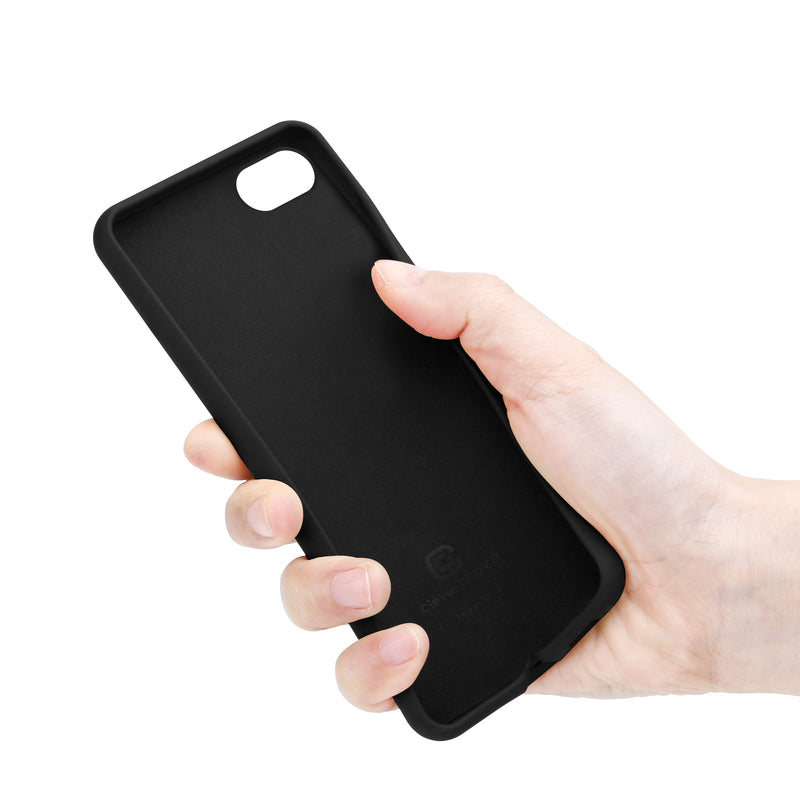 Crong Color Cover - Flexible Hülle für iPhone 8/7 (Schwarz)