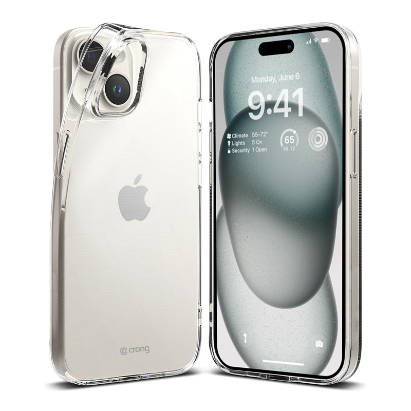 Crong Crystal Slim Cover - Hülle für iPhone 15 (Transparent)