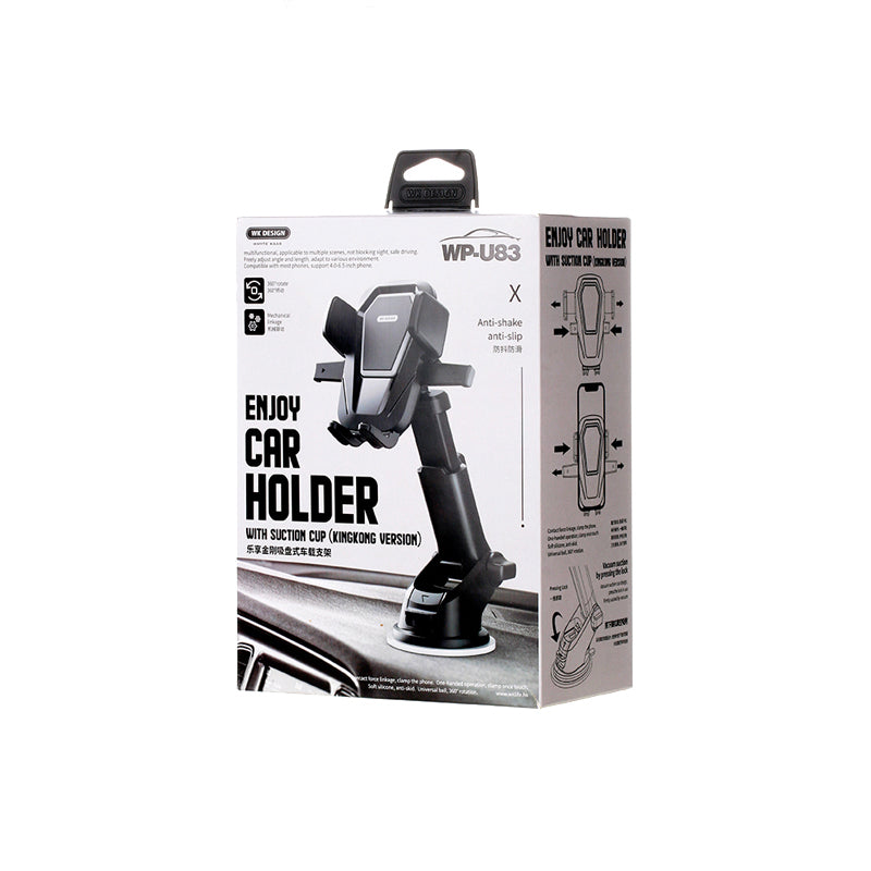 WEKOME WP-U83 King Kong Series - Mechanische autohouder voor telefoon 4,7" - 6,5" (zwart)