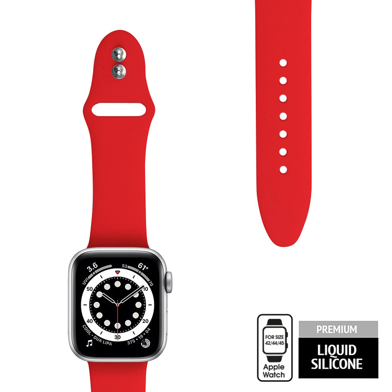 Crong Liquid Band voor Apple Watch 42/44/45/49 mm (rood)