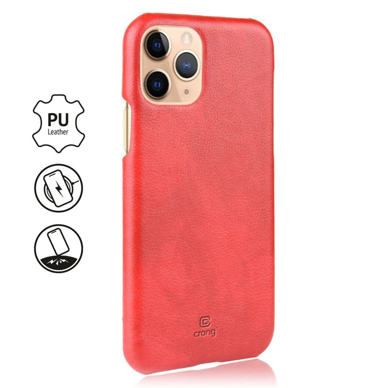 Crong Essential Cover - PU Leather Case for iPhone 11 Pro Max (Red)