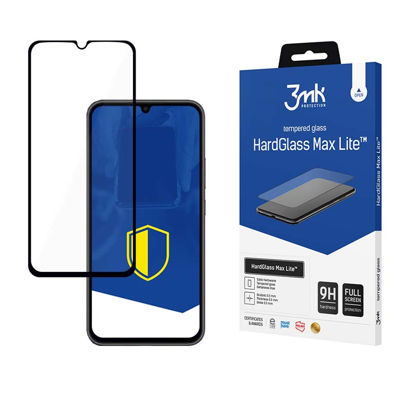 3mk HardGlass Max Lite - gehard glas voor Samsung Galaxy A34 5G (zwart)