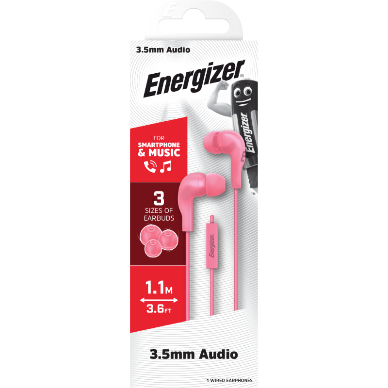 Energizer Classic CIA5 – Kopfhörer mit 3,5-mm-Klinkenstecker (Rosa)