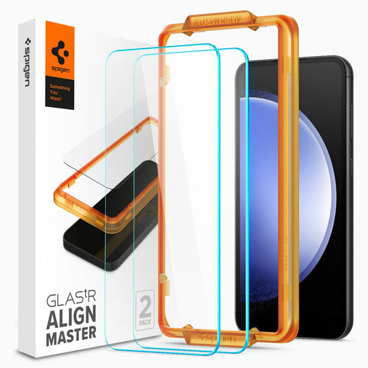 Spigen Alm Glas.TR 2-Pack - Gehard glas voor Samsung Galaxy S23 FE (helder)