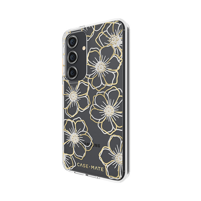 Case-Mate Floral Gems - Hülle für Samsung Galaxy S24 (Gold)