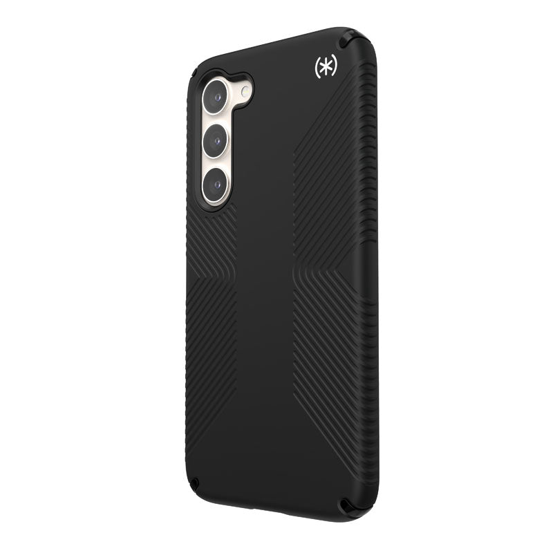 Speck Presidio2 Grip - Anti-slip case for Samsung Galaxy S23+ (Black/Black/White)