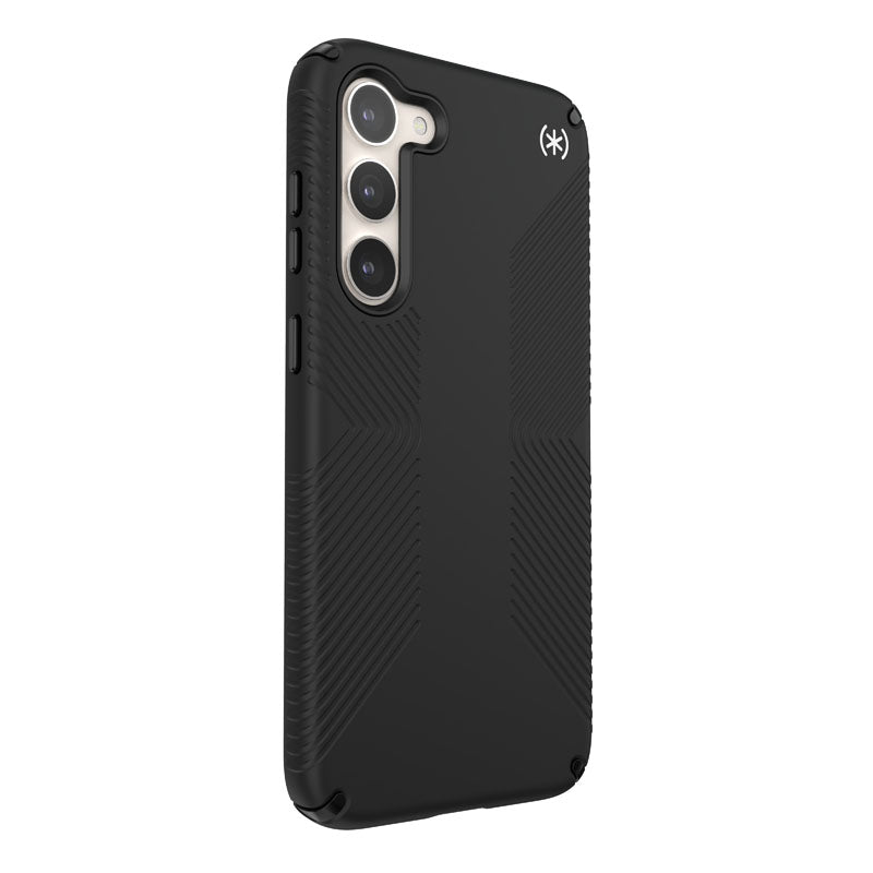 Speck Presidio2 Grip - Anti-slip case for Samsung Galaxy S23+ (Black/Black/White)