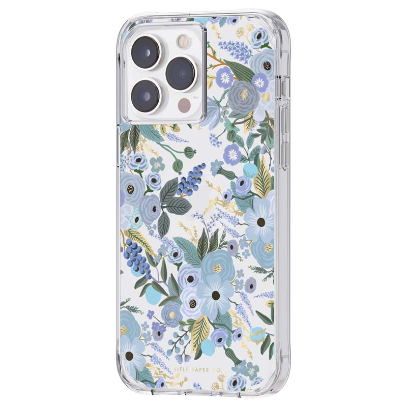 Rifle Paper Clear - Case voor iPhone 14 Pro Max (Garden Party Blauw)