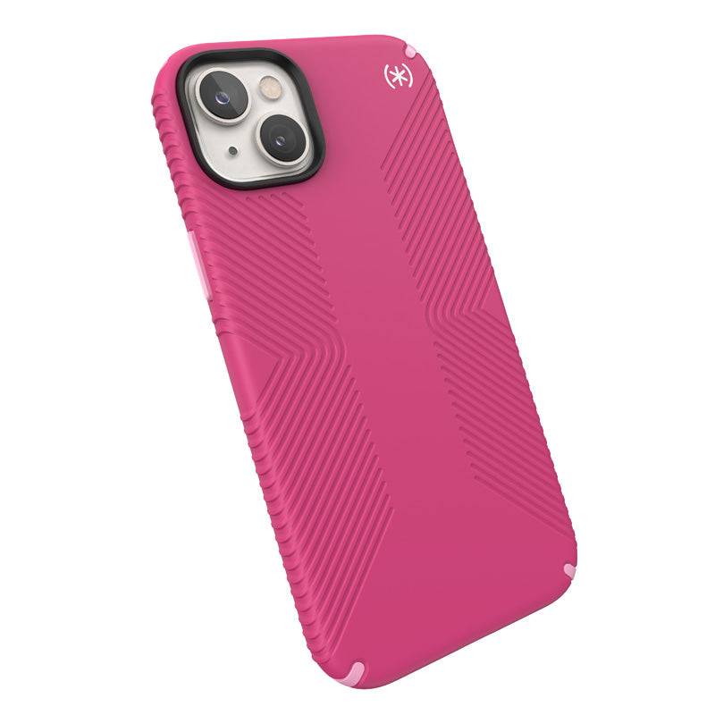 Speck Presidio2 Grip + MagSafe - Case for iPhone 14 Plus with MICROBAN coating (Digitalpink / Blossompink / White)