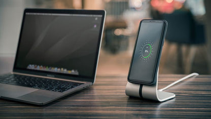 XVIDA (POWER 2) Wireless Charging Desk Stand - Qi 7.5W (Silver)