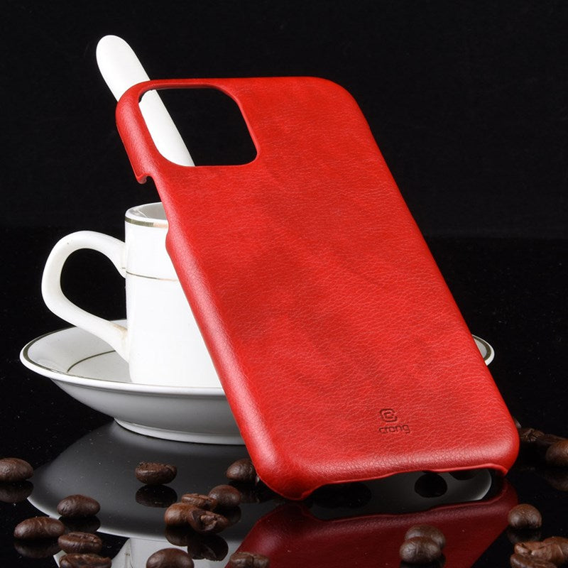 Crong Essential Cover - PU Leather Case for iPhone 11 Pro Max (Red)