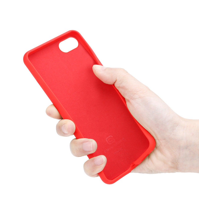 Crong Color Cover - Flexible Hülle für iPhone 8/7 (Rot)