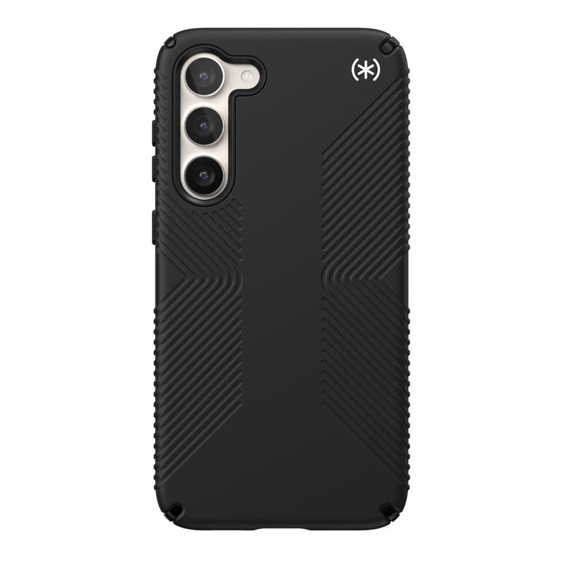 Speck Presidio2 Grip - Anti-slip case for Samsung Galaxy S23+ (Black/Black/White)