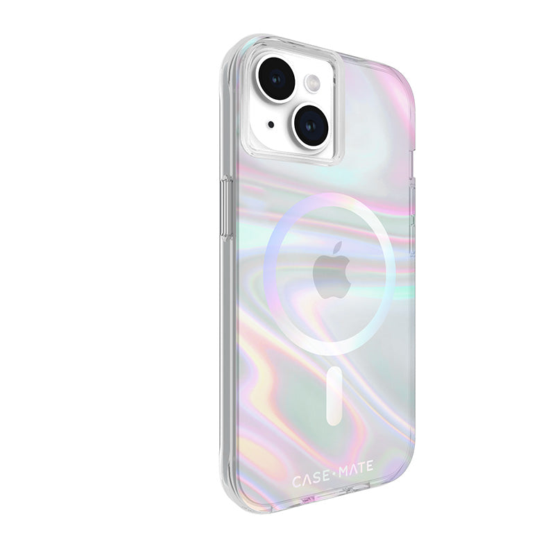 Case-Mate Soap Bubble MagSafe - Case for iPhone 15 / iPhone 14 / iPhone 13 (Iridescent)