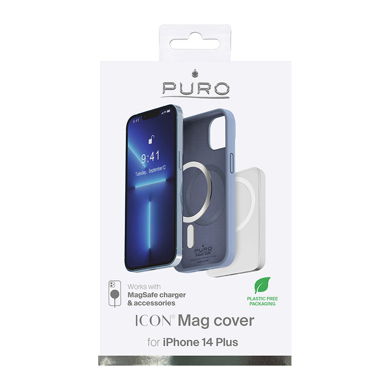 PURO ICON MAG - Hoesje voor iPhone 14 Max MagSafe (Sierra Blauw)